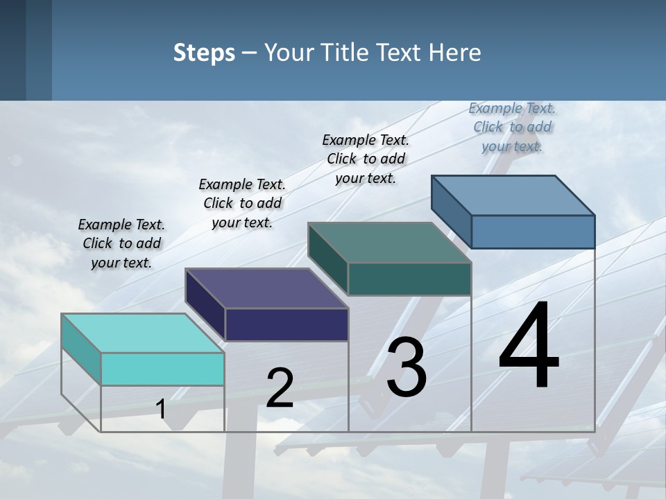 A Row Of Solar Panels On A Sunny Day PowerPoint Template