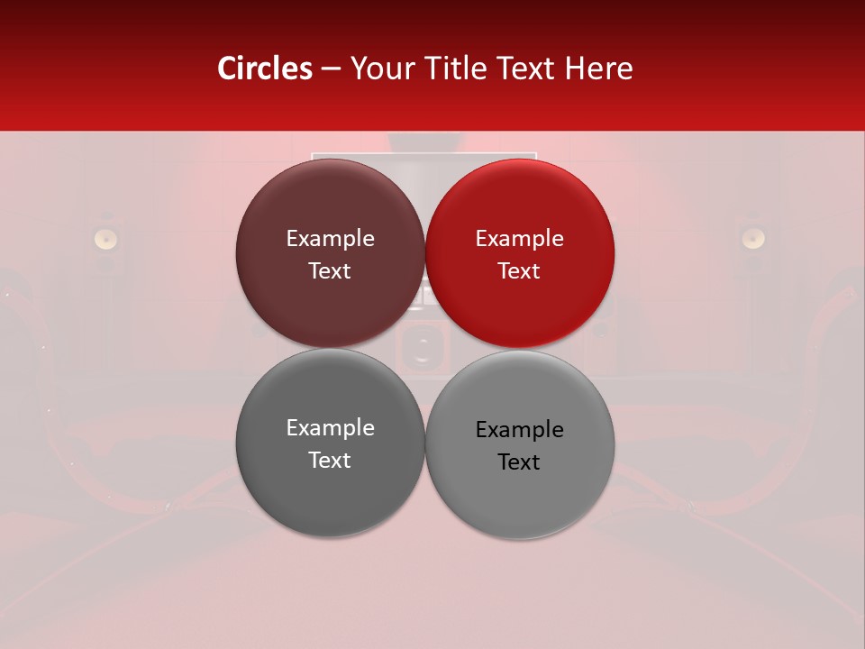 A Red Room With Two Chairs And A Television PowerPoint Template