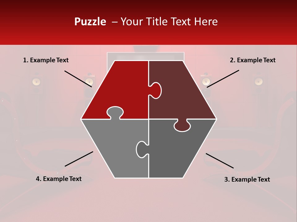 A Red Room With Two Chairs And A Television PowerPoint Template