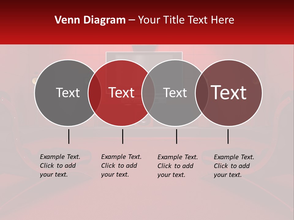 A Red Room With Two Chairs And A Television PowerPoint Template