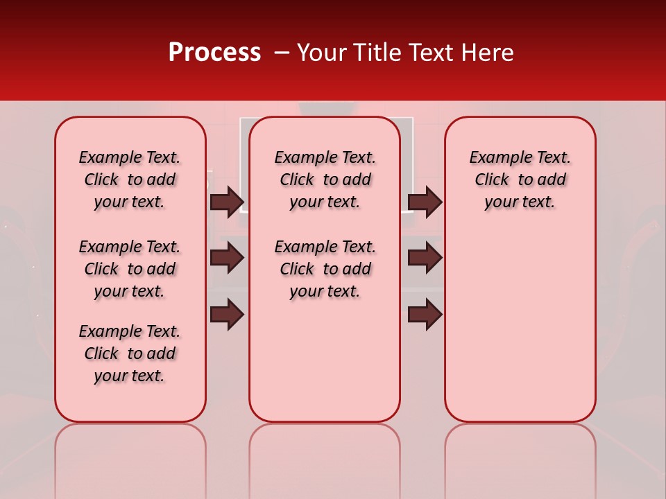 A Red Room With Two Chairs And A Television PowerPoint Template