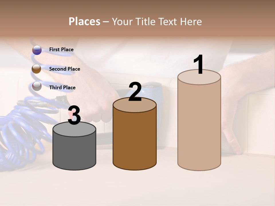 A Person Using A Power Tool On A Piece Of Furniture PowerPoint Template