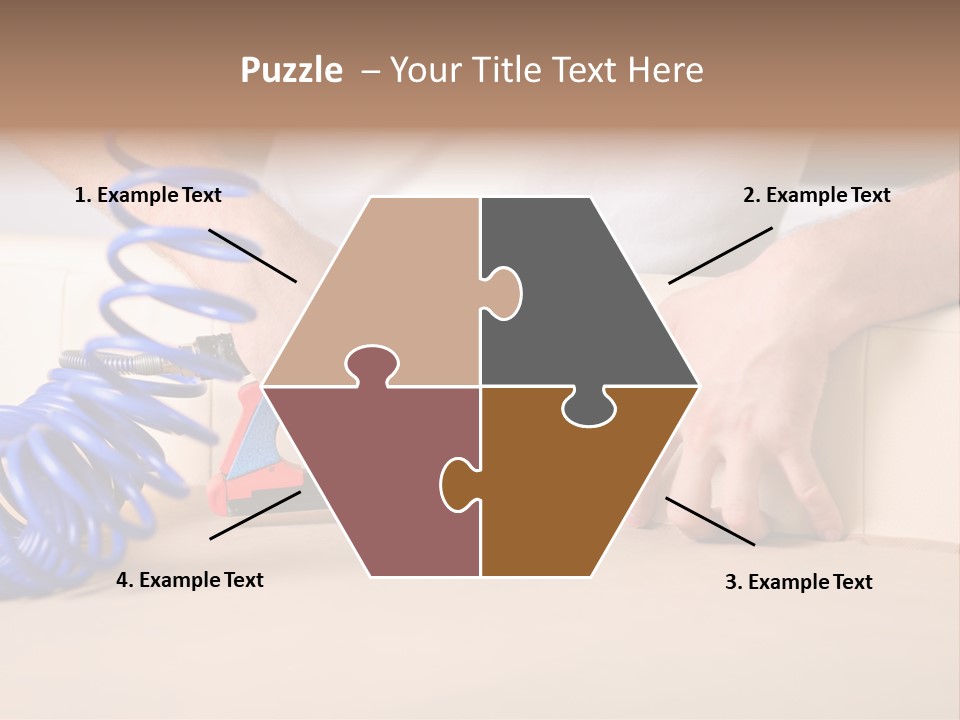 A Person Using A Power Tool On A Piece Of Furniture PowerPoint Template