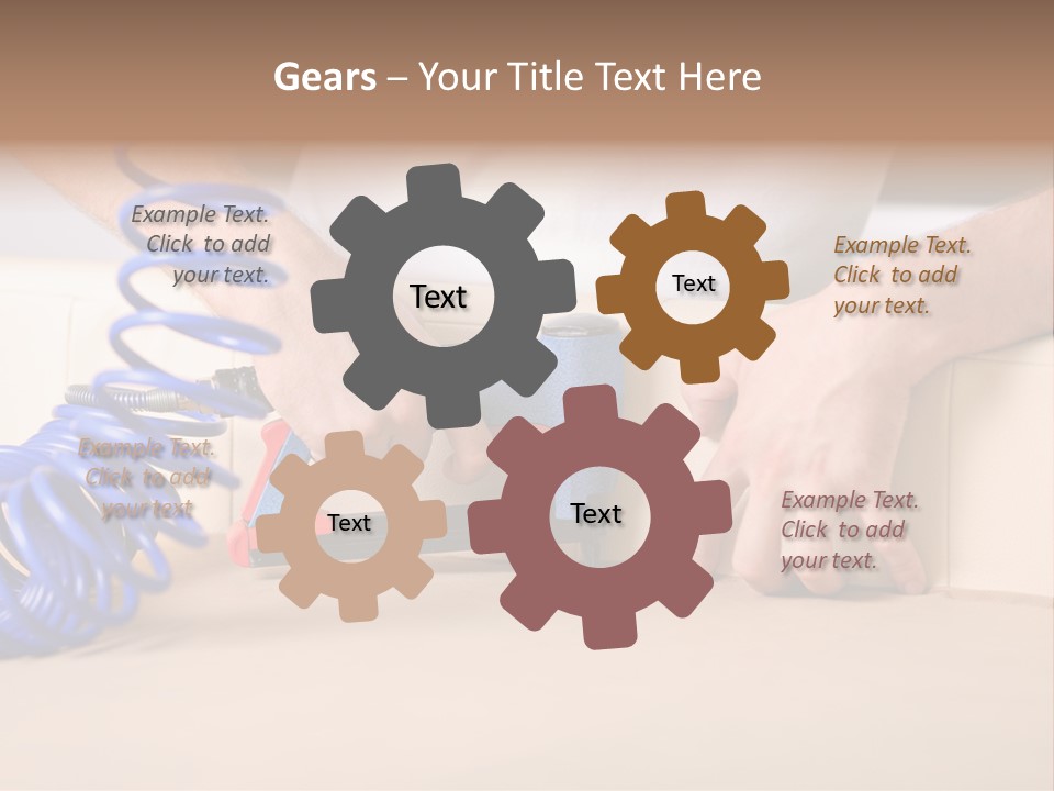 A Person Using A Power Tool On A Piece Of Furniture PowerPoint Template