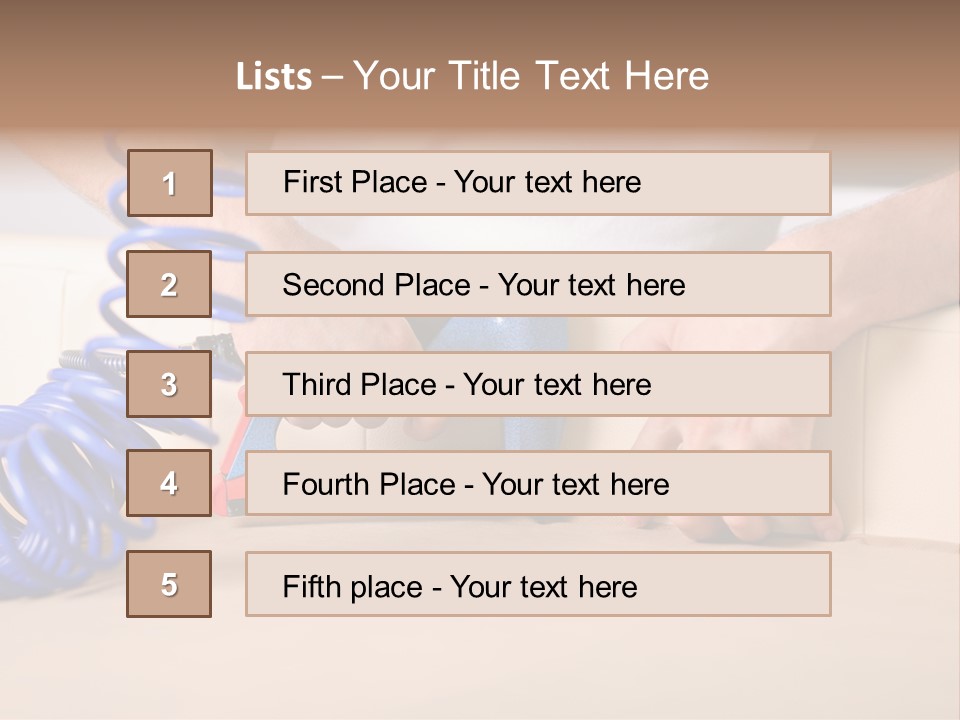 A Person Using A Power Tool On A Piece Of Furniture PowerPoint Template