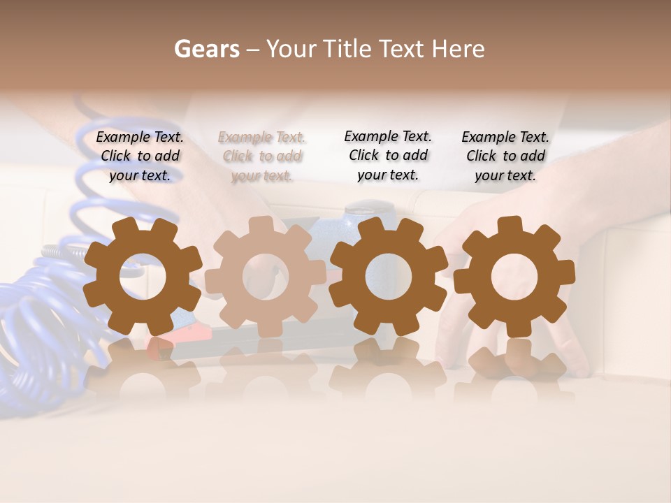 A Person Using A Power Tool On A Piece Of Furniture PowerPoint Template