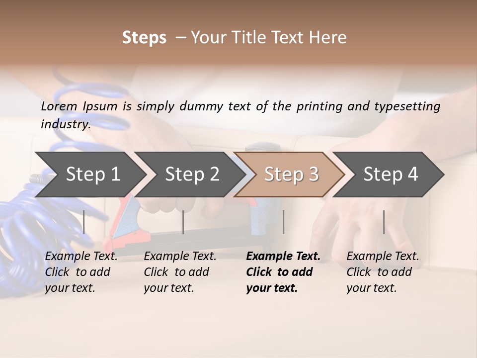 A Person Using A Power Tool On A Piece Of Furniture PowerPoint Template