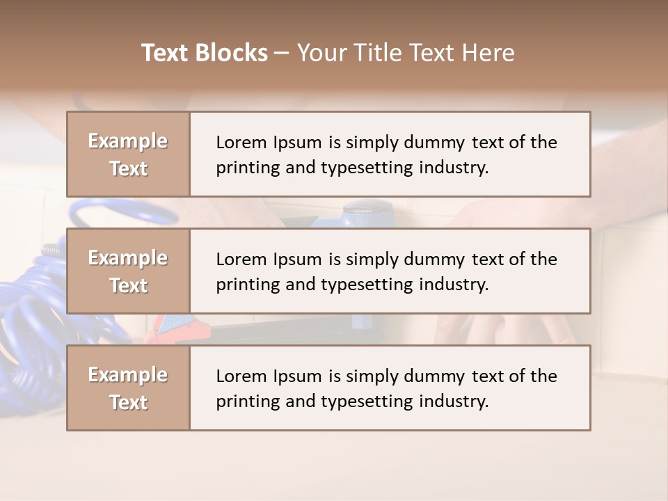 A Person Using A Power Tool On A Piece Of Furniture PowerPoint Template