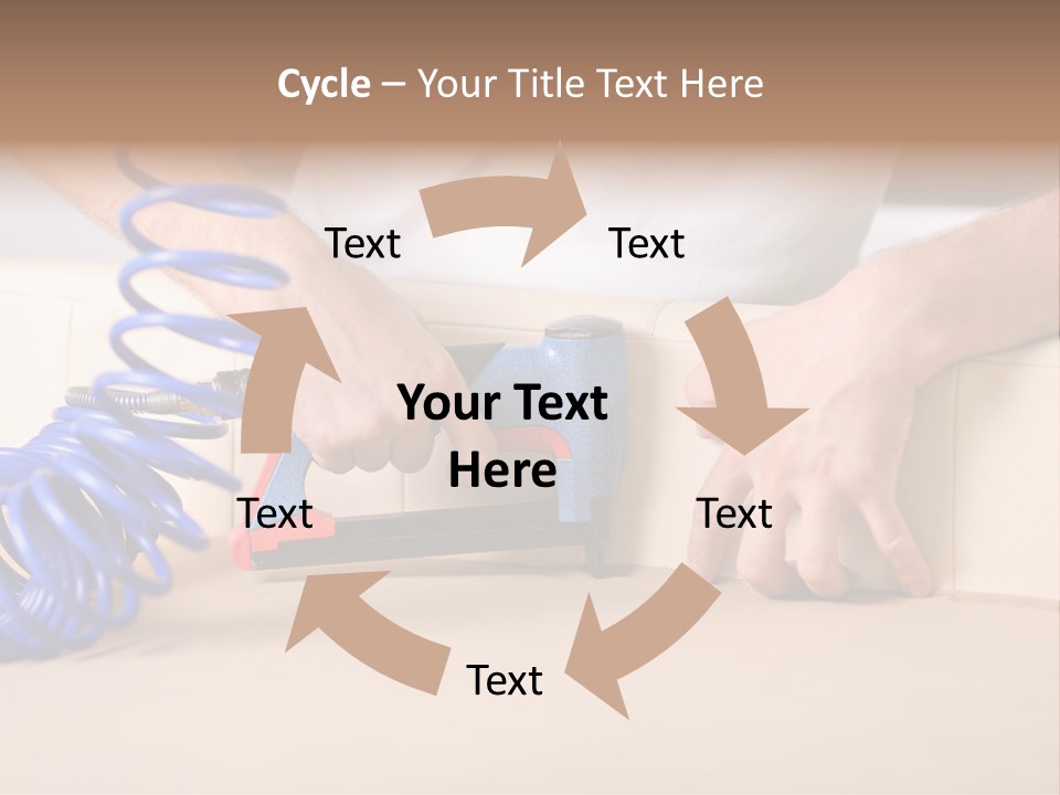 A Person Using A Power Tool On A Piece Of Furniture PowerPoint Template