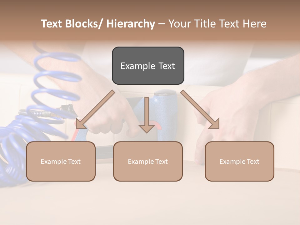 A Person Using A Power Tool On A Piece Of Furniture PowerPoint Template