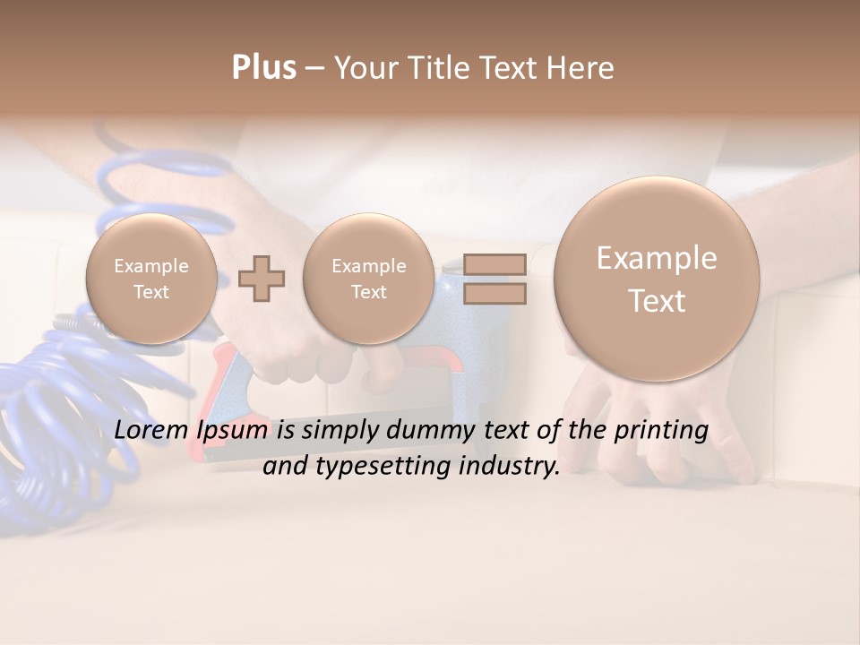 A Person Using A Power Tool On A Piece Of Furniture PowerPoint Template