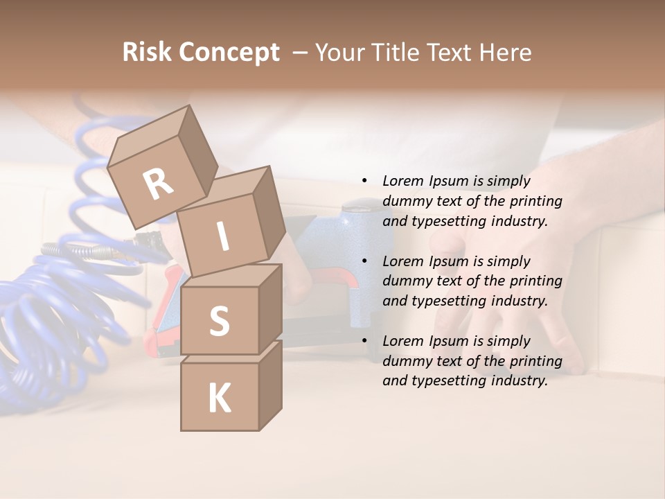 A Person Using A Power Tool On A Piece Of Furniture PowerPoint Template