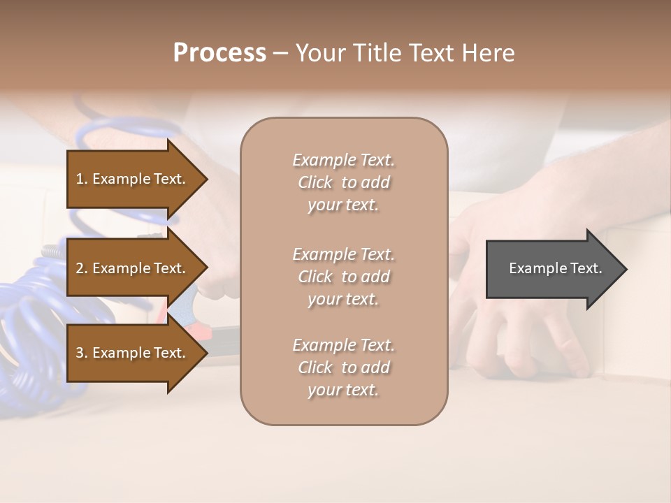 A Person Using A Power Tool On A Piece Of Furniture PowerPoint Template