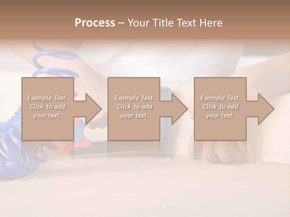 A Person Using A Power Tool On A Piece Of Furniture PowerPoint Template