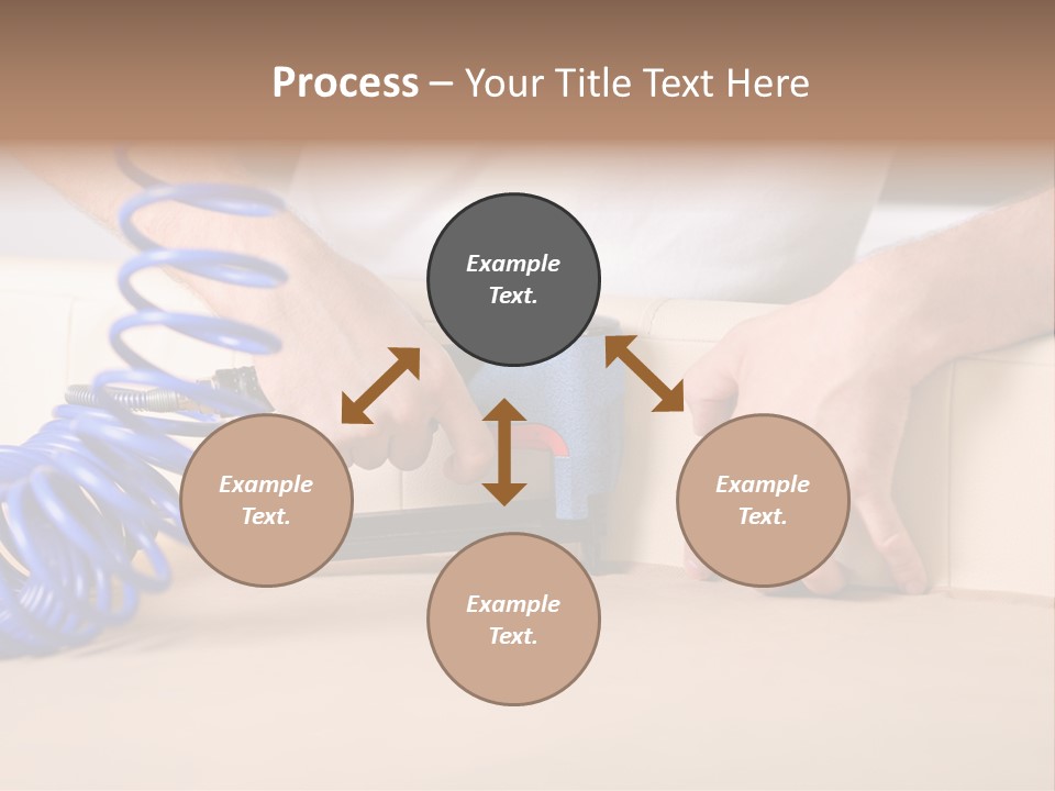A Person Using A Power Tool On A Piece Of Furniture PowerPoint Template