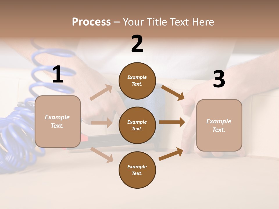 A Person Using A Power Tool On A Piece Of Furniture PowerPoint Template