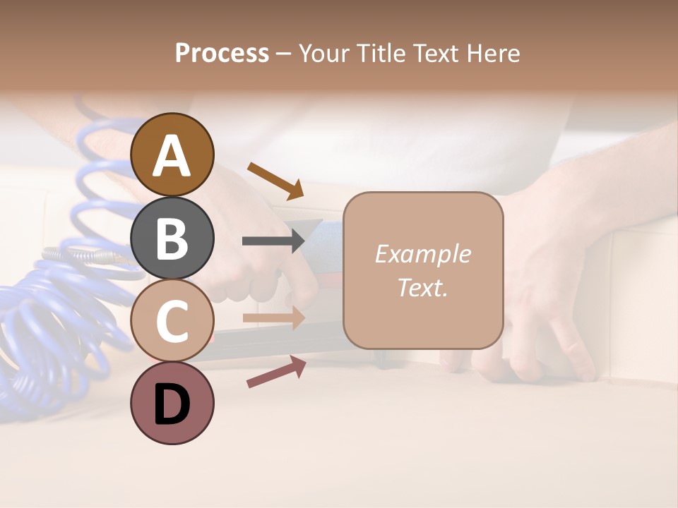 A Person Using A Power Tool On A Piece Of Furniture PowerPoint Template