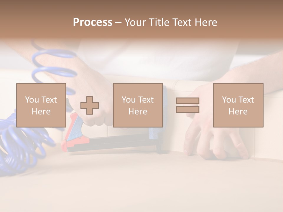 A Person Using A Power Tool On A Piece Of Furniture PowerPoint Template