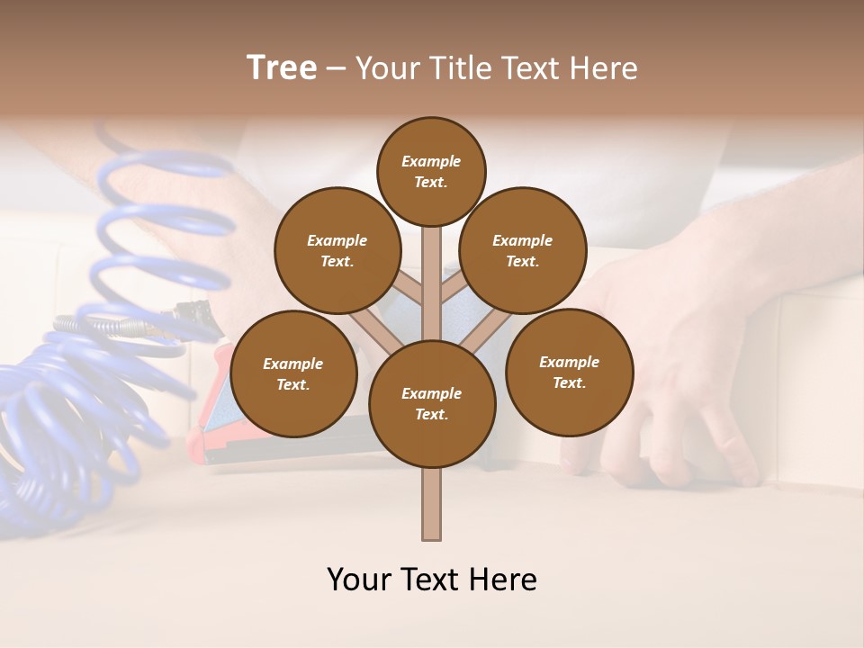 A Person Using A Power Tool On A Piece Of Furniture PowerPoint Template