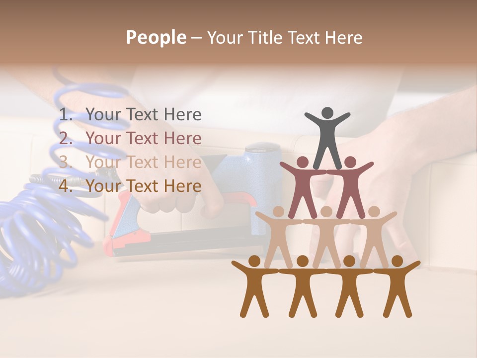 A Person Using A Power Tool On A Piece Of Furniture PowerPoint Template