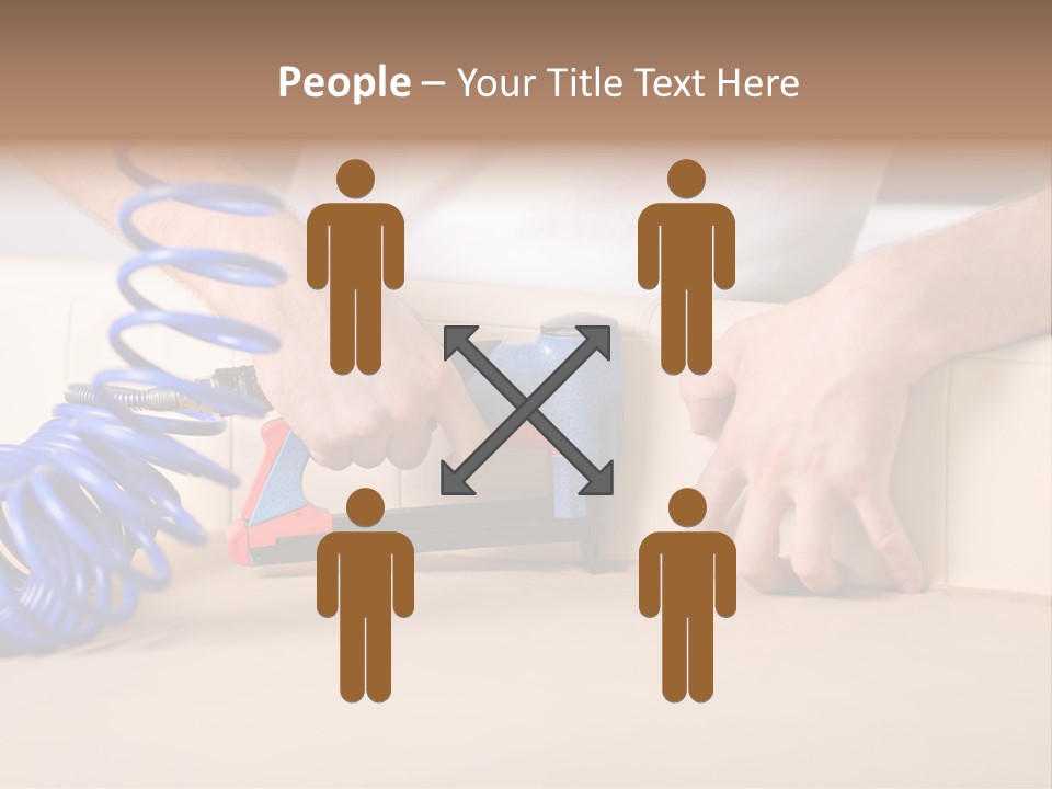 A Person Using A Power Tool On A Piece Of Furniture PowerPoint Template