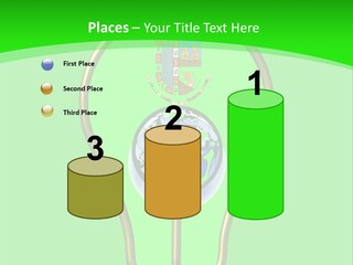 A Light Bulb With A Globe Inside Of It PowerPoint Template