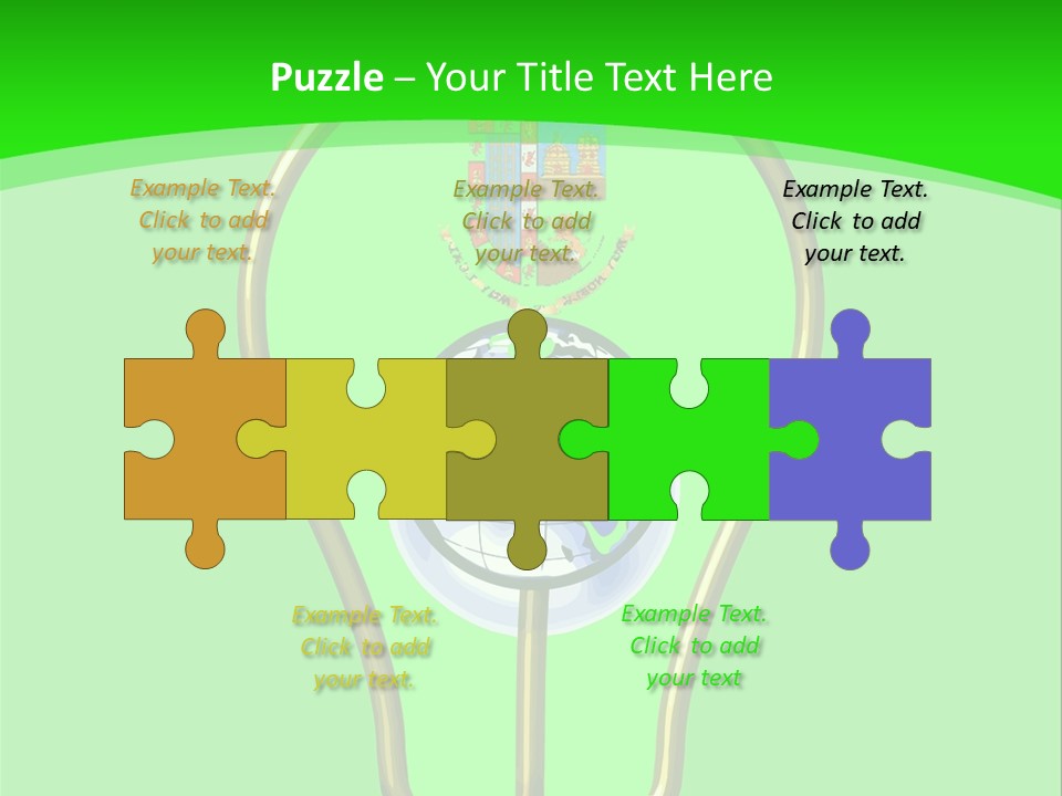 A Light Bulb With A Globe Inside Of It PowerPoint Template