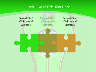 A Light Bulb With A Globe Inside Of It PowerPoint Template