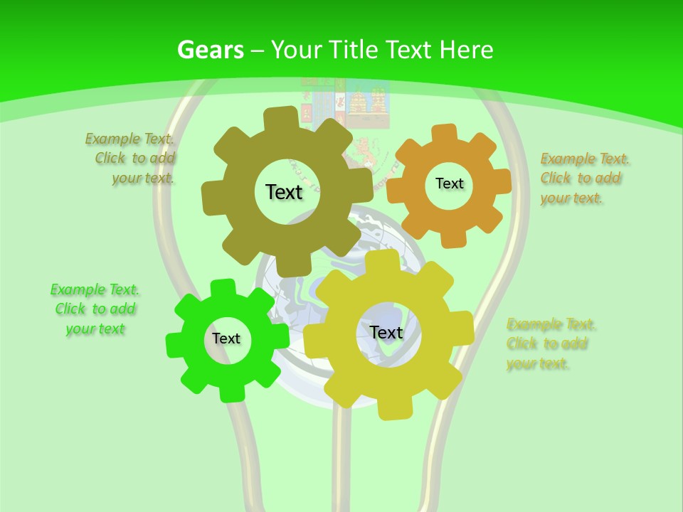 A Light Bulb With A Globe Inside Of It PowerPoint Template