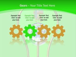 A Light Bulb With A Globe Inside Of It PowerPoint Template