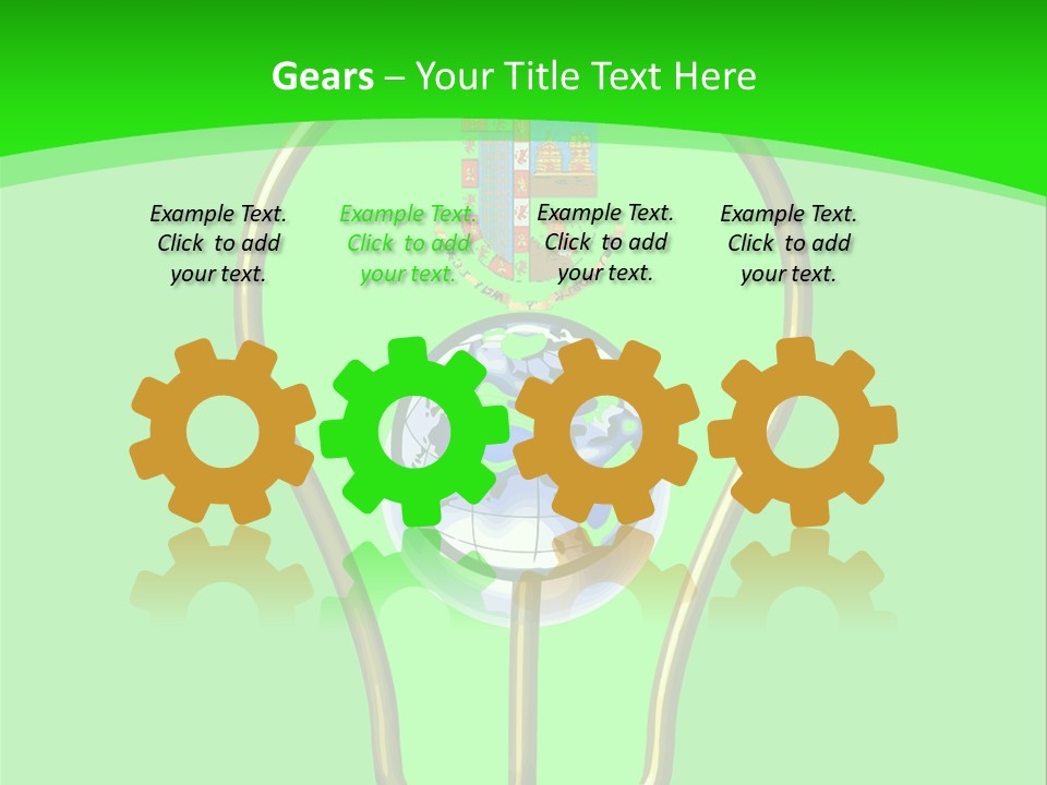 A Light Bulb With A Globe Inside Of It PowerPoint Template