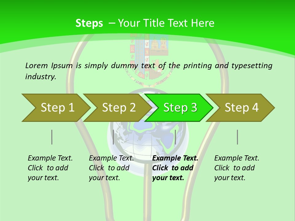 A Light Bulb With A Globe Inside Of It PowerPoint Template