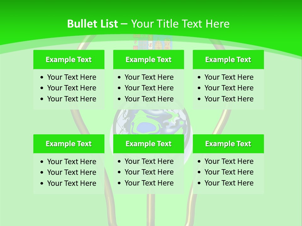 A Light Bulb With A Globe Inside Of It PowerPoint Template