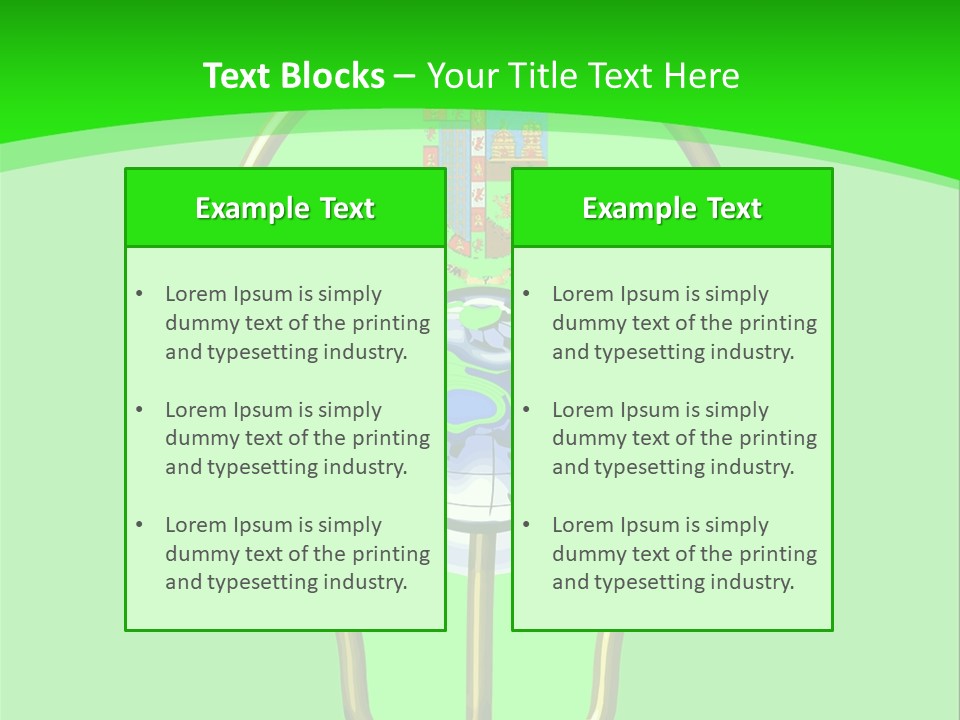 A Light Bulb With A Globe Inside Of It PowerPoint Template