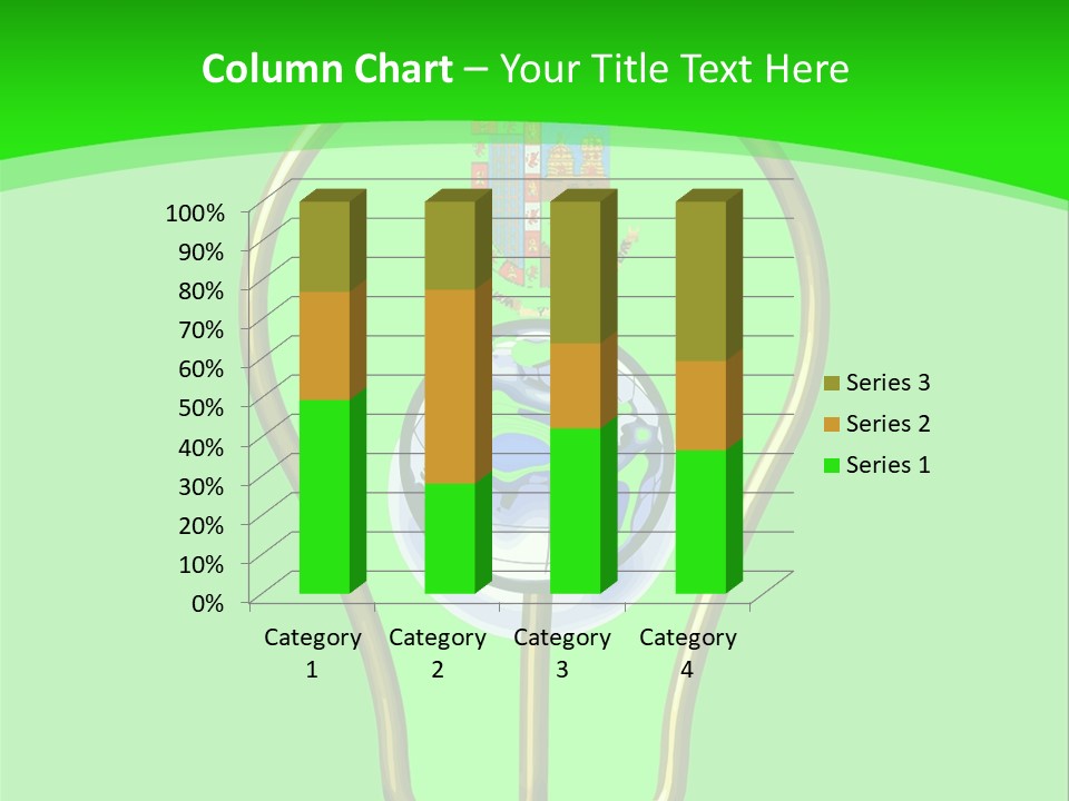 A Light Bulb With A Globe Inside Of It PowerPoint Template