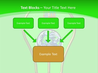 A Light Bulb With A Globe Inside Of It PowerPoint Template