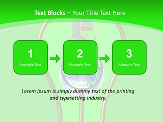 A Light Bulb With A Globe Inside Of It PowerPoint Template