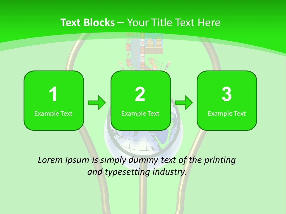 A Light Bulb With A Globe Inside Of It PowerPoint Template