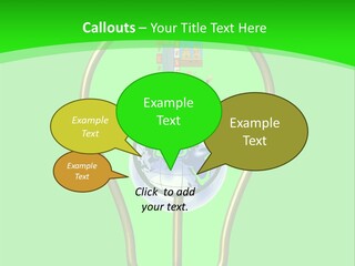 A Light Bulb With A Globe Inside Of It PowerPoint Template