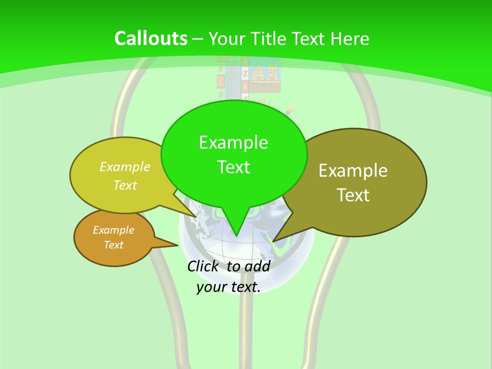 A Light Bulb With A Globe Inside Of It PowerPoint Template