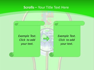 A Light Bulb With A Globe Inside Of It PowerPoint Template