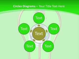 A Light Bulb With A Globe Inside Of It PowerPoint Template