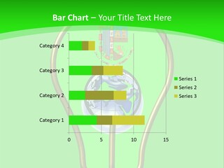 A Light Bulb With A Globe Inside Of It PowerPoint Template