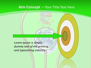 A Light Bulb With A Globe Inside Of It PowerPoint Template