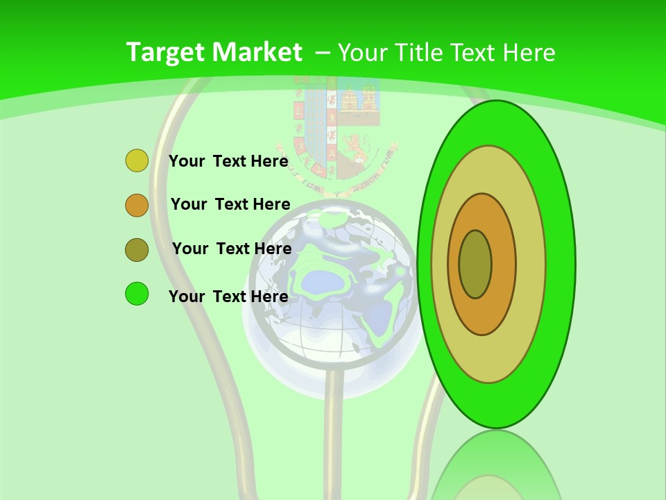 A Light Bulb With A Globe Inside Of It PowerPoint Template