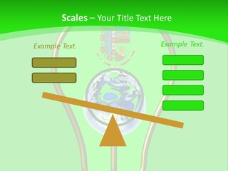 A Light Bulb With A Globe Inside Of It PowerPoint Template