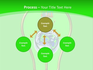 A Light Bulb With A Globe Inside Of It PowerPoint Template