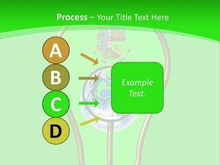 A Light Bulb With A Globe Inside Of It PowerPoint Template