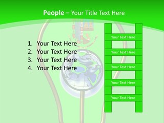 A Light Bulb With A Globe Inside Of It PowerPoint Template