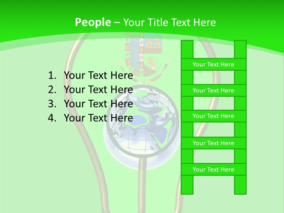 A Light Bulb With A Globe Inside Of It PowerPoint Template